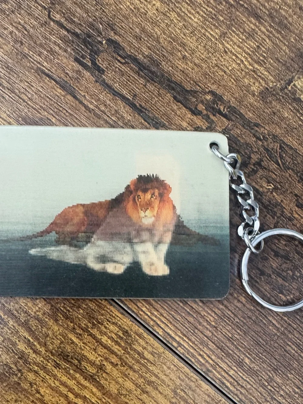 MGM Grand Detroit Casino Lion & Kitten Lenticular 3D Flip Image Card Keychain